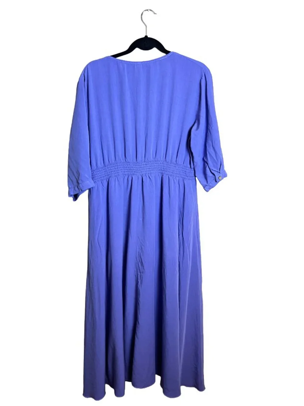Unbranded Blue Boho Smocked Waist Maxi Dress XL‎